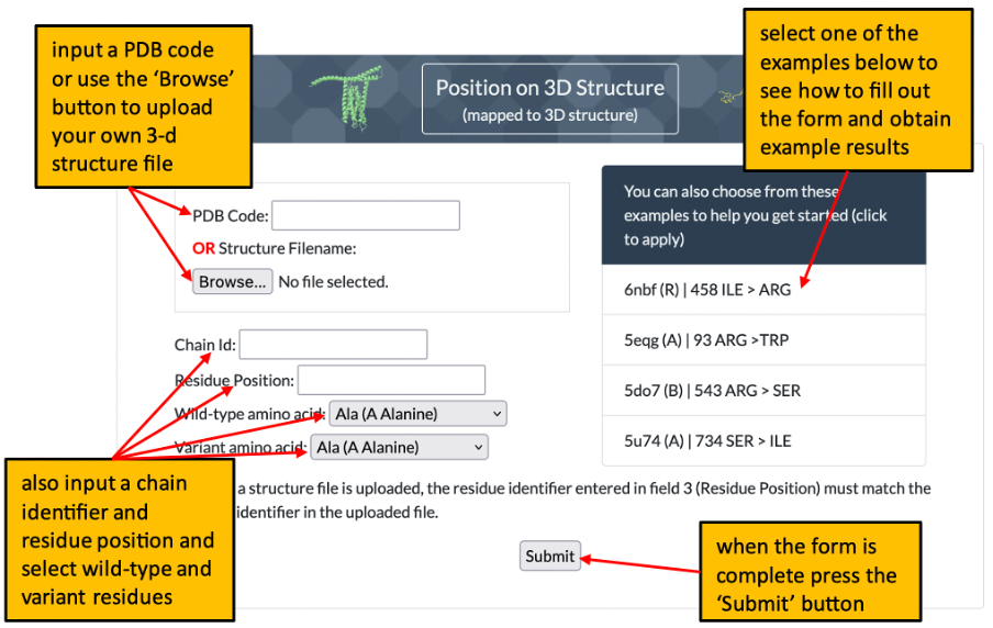 image of pdb details input form